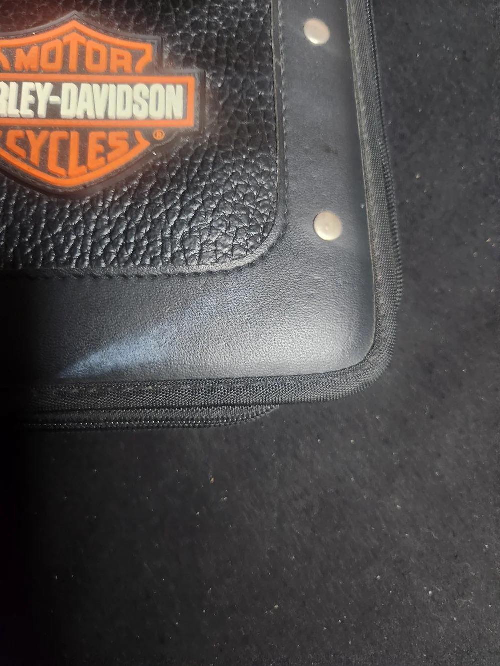 Harley-Davidson Black Leather Tablet Folio Case - #274